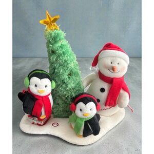 Hallmark Jingle Pals Animated Singing Snowman Penguins 2006 Rocking Around